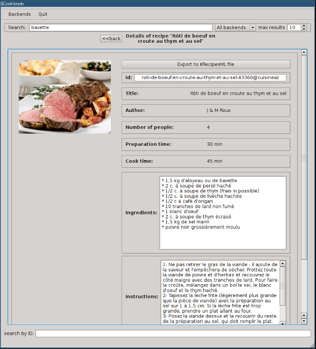 woob recipes-qt screenshot